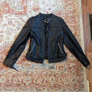 Moda International Leather Moto Jacket